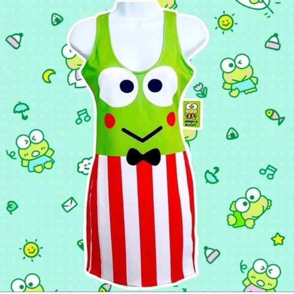 SANRIO Character Keroppi Full Body Print Bodycon Dress by JAPAN LA - Picture 2 of 4